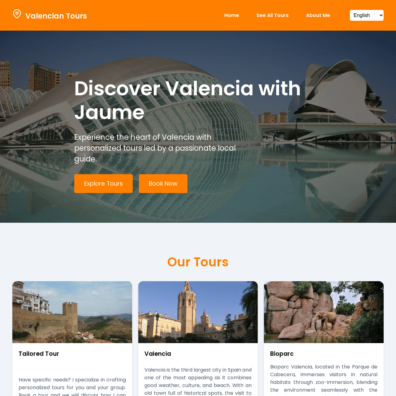 Screenshot from Building an Online Presence for Valencian Tours with Jaume showing jaume 2