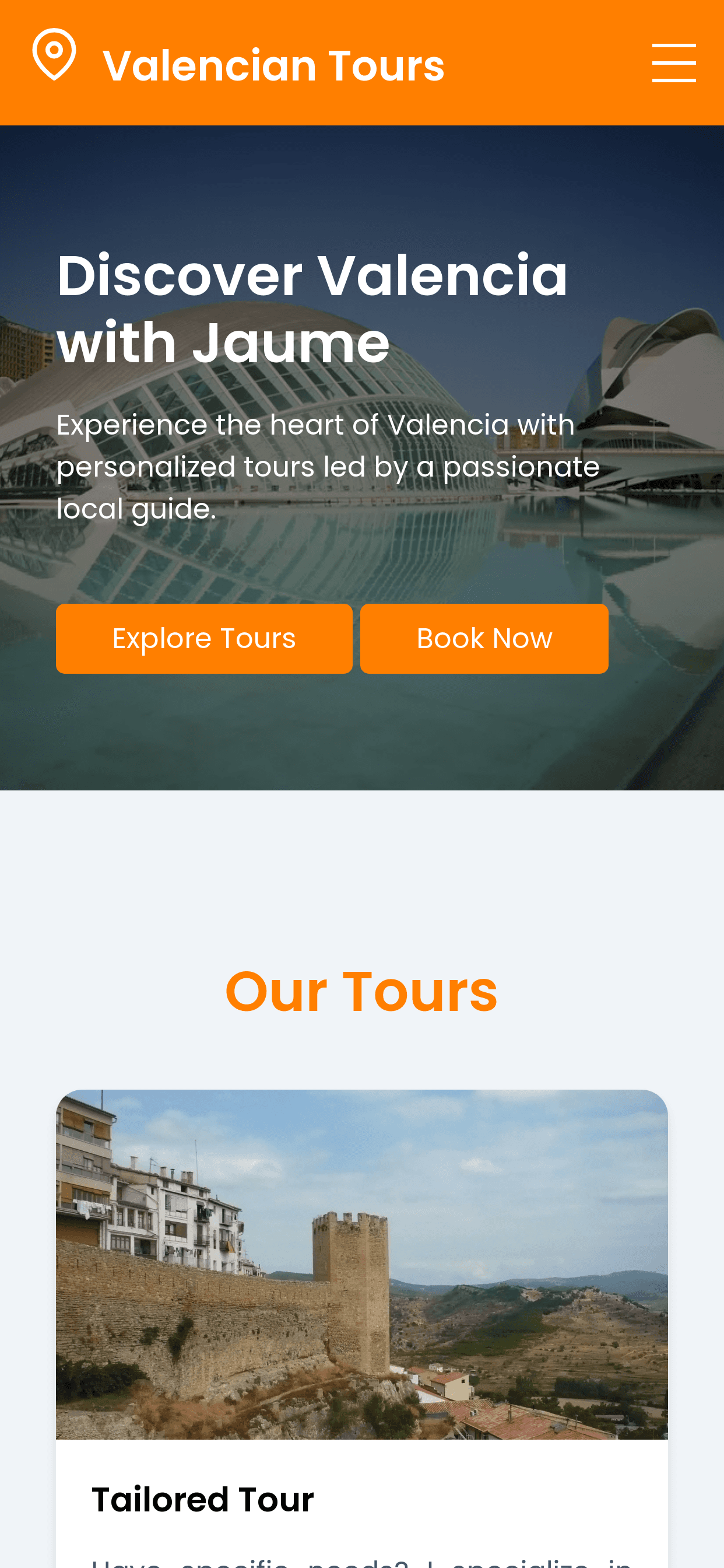 Screenshot from Building an Online Presence for Valencian Tours with Jaume showing jaume 5