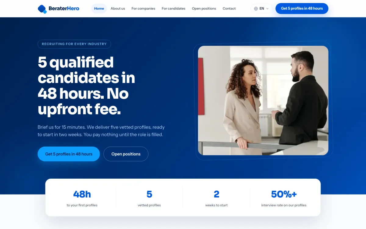 BeraterHero home page