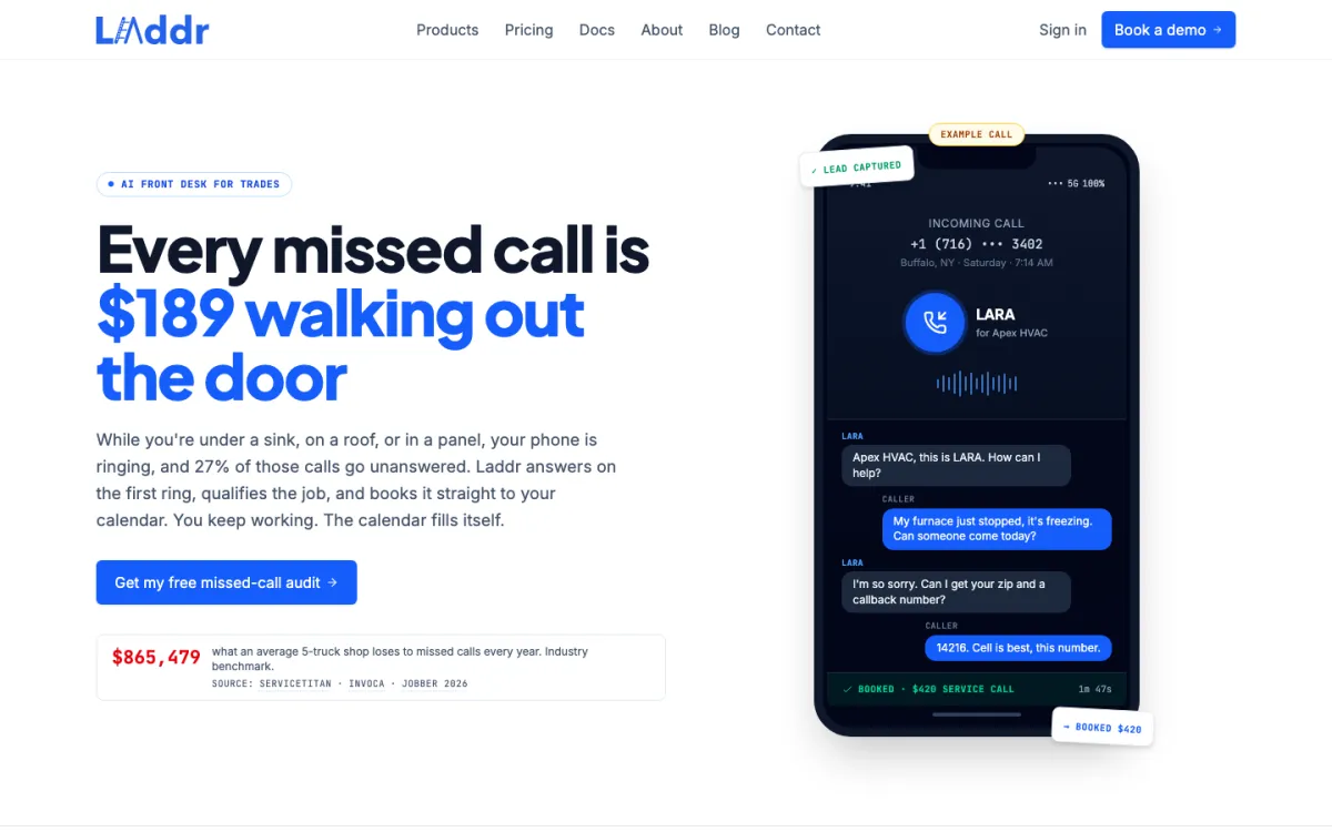 Laddr home page