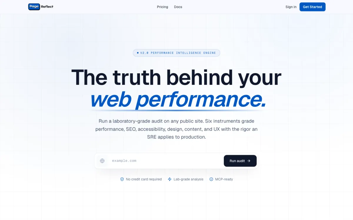 PageReflect home page
